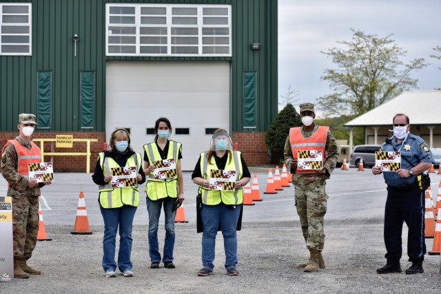Maryland military police support COVID-19 test site