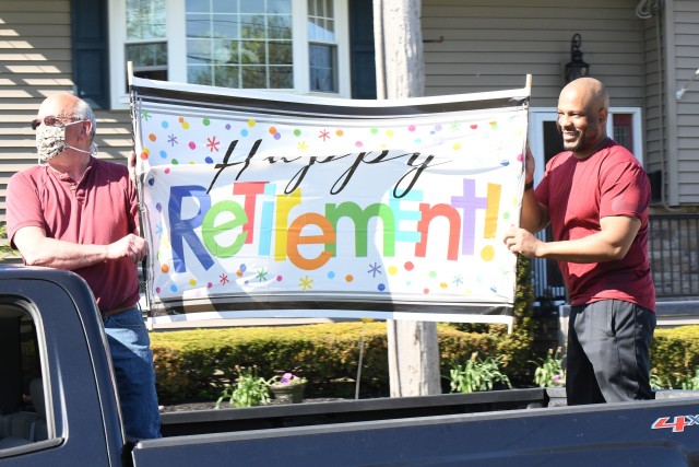 Colleagues, friends and family members surprise Randy Sitterly with a drive-by retirement parade at his home May 21 in Watertown, New York. Sitterly served 37 years in federal service, and spent more than 30 years employed at Fort Drum. He ended...