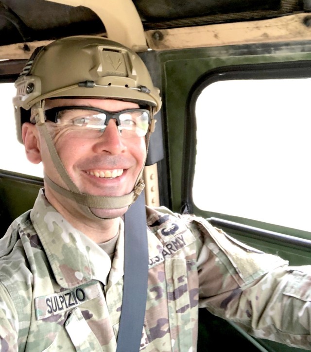 Maj. Donald Sulpizio, outgoing Joint Readiness Training Center and Fort Polk G-3, drives through the JRTC "Box" during a rotation.