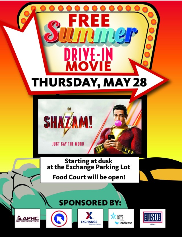 Free drive-in movie offered to Fort Knox community May 28