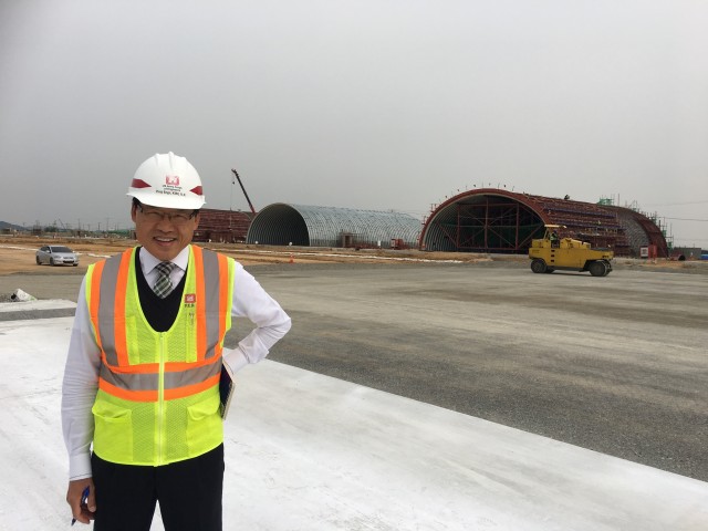 U, Kon-Kim, U.S. Army Corps of Engineers, Far East District engineer was instrumental in the completion of the hardened aircraft shelters project (Photo by Jennifer Moore).