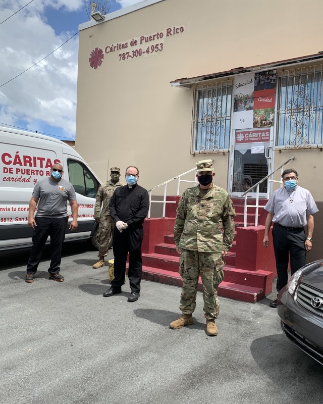 Donations varying from clothes to food, to personal hygiene articles, were collected during Operation Fort Buchanan Strong lead by the installation’s Religious Support Office to assist those who have been affected by the COVID-19 pandemic,...