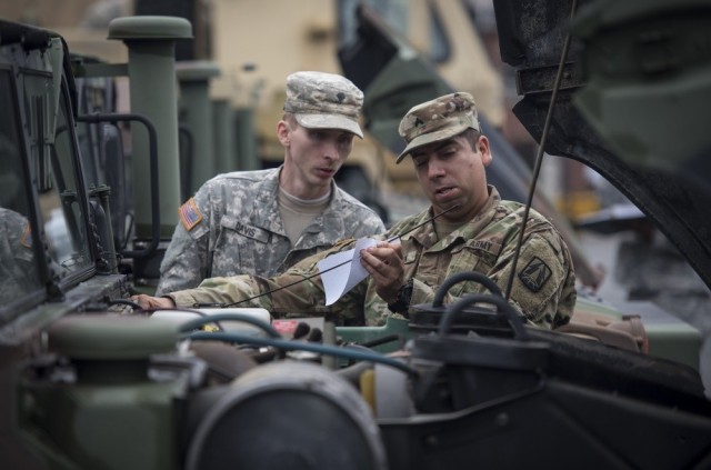 Soldiers Conducting PMCS