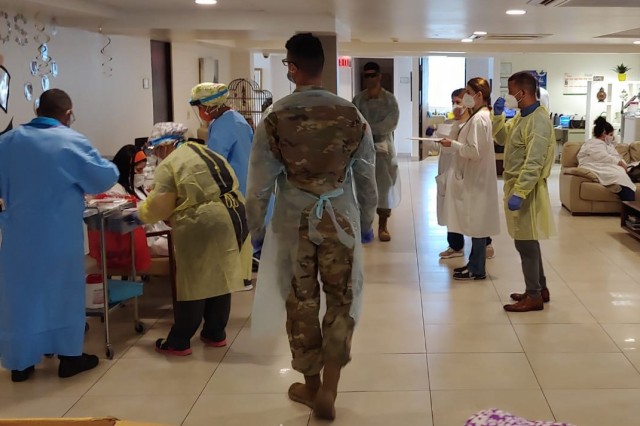 Puerto Rico Guard tests for COVID-19 in nursing homes