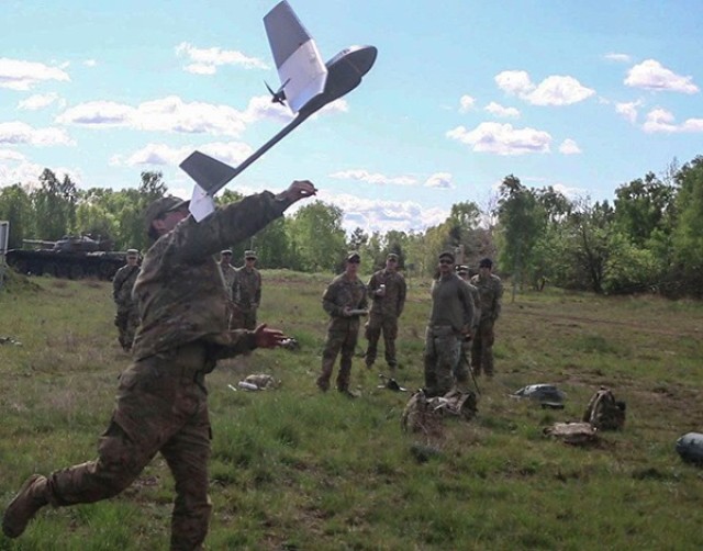 Spartan cavalry scouts with 6th Squadron, 8th Cavalry Regiment conducted a re-certification course for the AeroVironment RQ-11 Raven surveillance system May 18-22 at Glebokie, Drawsko Pomorski Training Area, Poland.