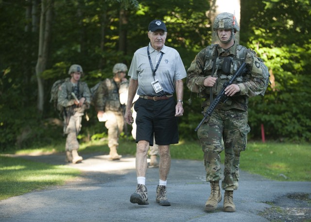 Members of the U.S. Military Academy Class of 1970 participate in March Back in August 2016 as the 50-year affiliation class of the USMA Class of 2020.