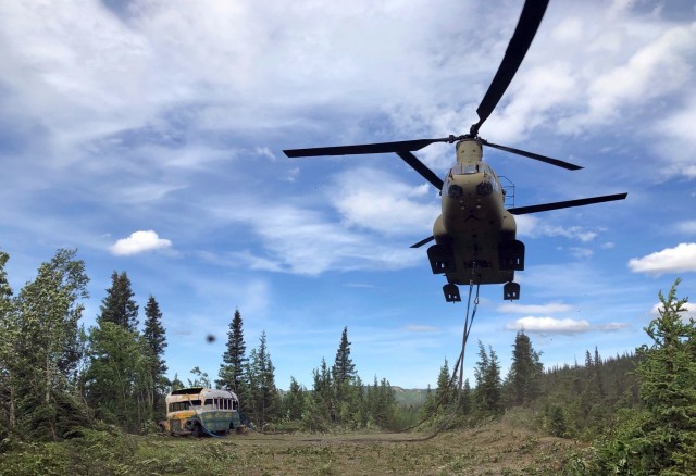 Alaska Guard airlifts &#39;Into the Wild&#39; bus from Stampede Trail