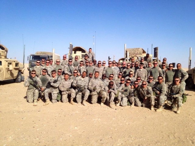 Then 2nd Lt. Jacob Henry with his company deployed to Kuwait as part of the 1st Battalion, 66th Armor Regiment during Operation Spartan Shield.