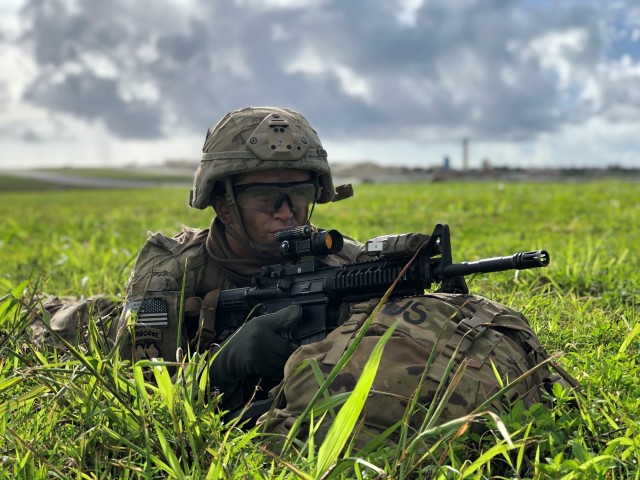 Army airborne task force descends onto Guam