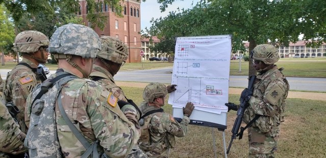 FORT BENNING, Ga. – In a February 2020 photo, students attending the Basic Leader Course of the Henry Caro Noncommissioned Officer Academy here train on how to identify a six-digit map grid. As the academy prepares for the arrival of hundreds of...