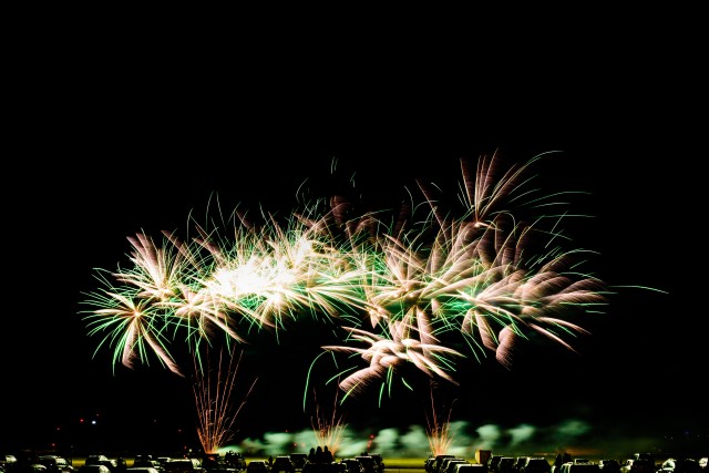 WIESBADEN, Germany - A total of 349 vehicles park on the airfield for the drive-in fireworks event July 4, 2020. (Photo provided by Robert Bishop)