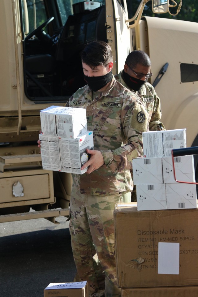 North Carolina National Guard delivers PPE to school nurses