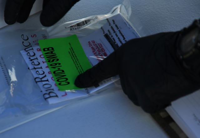 Michigan National Guard conducts drive-thru COVID-19 testing