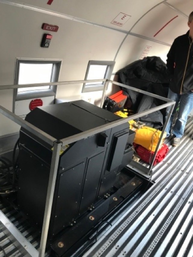 The remote sensing platforms inside the JALBTCX aircraft.