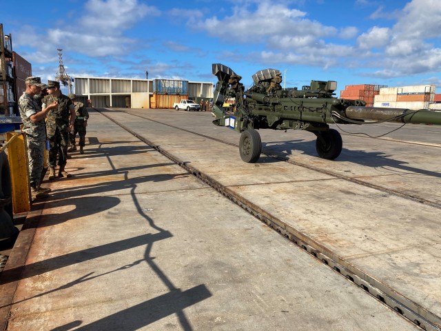 599th Trans. Bde., partners load out Hawaii Marines for PTA