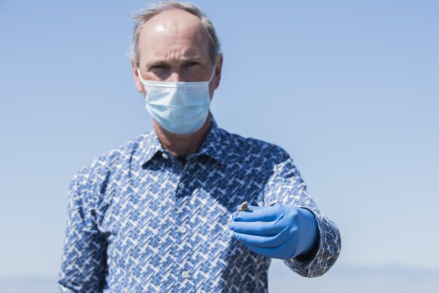 Key military leaders assist with tagging and the study of rattlesnakes