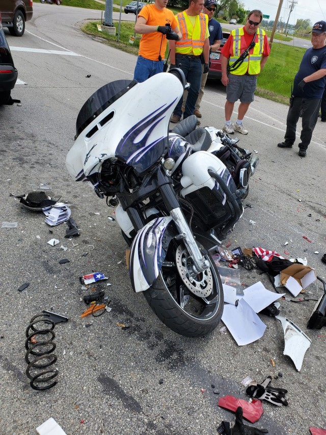 Civilian employee praises helmet, PPE for saving life after motorcycle accident