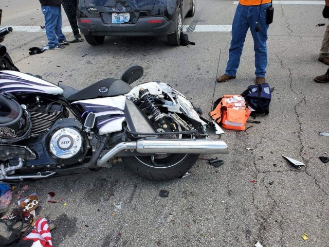 Civilian employee praises helmet, PPE for saving life after motorcycle accident