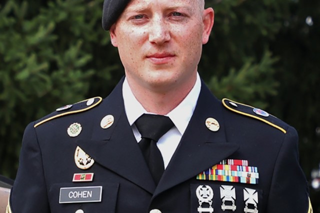 Sgt. Cody Cohen, military police officer, Letterkenny Army Depot, Pennsylvania. (U.S. Army photo by Pam Goodhart)
