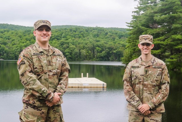 Class of 2021 Cadets Nicholas McDonald, Cadet Field Training command sergeant major, and Tyler Shekelton, CFT commander, will lead one portion of Cadet Summer Training this year.