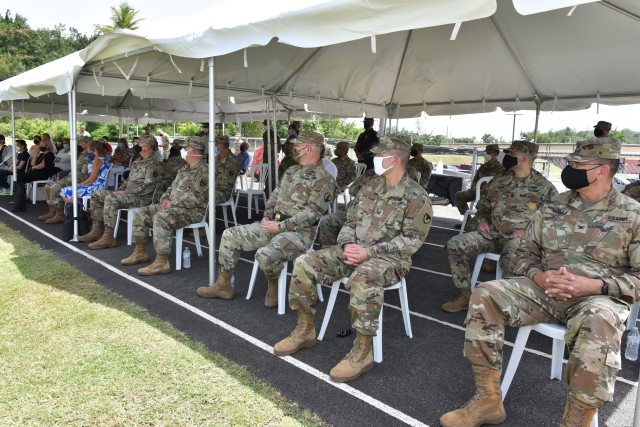 Fort Buchanan Garrison Commander Col. Joseph B. Corcoran III hosted a Memorialization – Dedication Ceremony of a recently renovated running track in Fort Buchanan, in honor of the late Command Sgt. Maj. Wilfredo Vélez Flores, of the Puerto Rico...