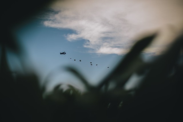 Dutch and German paratroopers conduct a Joint Forcible Entry into Boboc, Romania during initial operations of Exercise Swift Response 19.
...