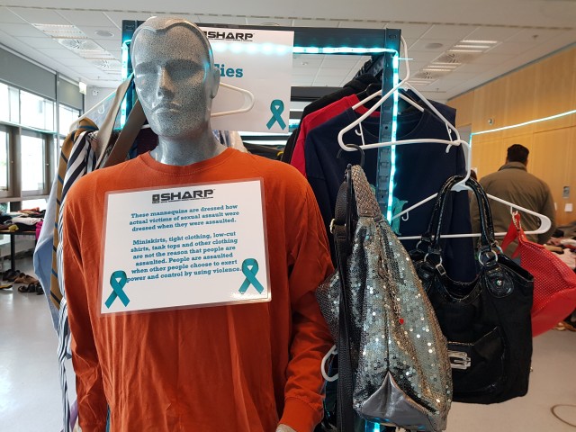 WIESBADEN, Germany - Wiesbaden’s Sexual Harassment and Assault Response Program is planning to hold a clothing exchange Aug. 18 to 20 to raise awareness about reporting options and myths around sexual assault. The sign on the mannequin reads,...