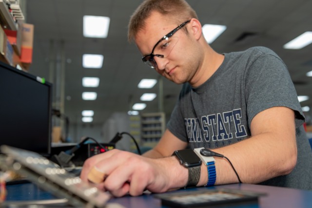 Joshua Winslow was hired by Tobyhanna Army Depot as an Electronics Helper in the Range Threat Components Branch of the C4ISR Directorate through the Pathways Program in June 2019.
