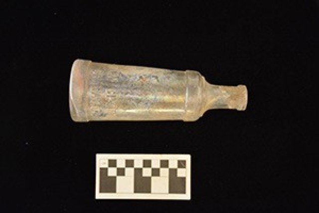 A catsup (or ketchup) bottle made by the H. Wichert Co., found at Fort McCoy in summer 2014, is shown. No definite date can be established for the bottle's production, but the company manufactured condiments from 1870 until about the turn of the...