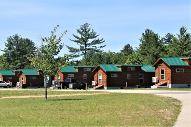 Cabins available for rent are shown June 25, 2020, at Pine View Campground at Fort McCoy, Wis. Open year-round, Pine View Campground is part of Pine View Recreation Area. This area also includes Whitetail Ridge and Sportsman’s Range. The...