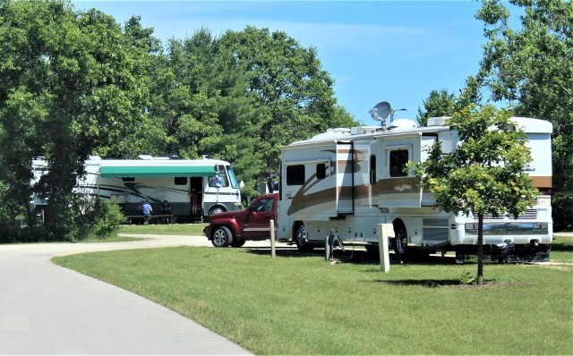 Campers are shown June 25, 2020, at Pine View Campground at Fort McCoy, Wis. Open year-round, Pine View Campground is part of Pine View Recreation Area. This area also includes Whitetail Ridge and Sportsman’s Range. The campground is nestled in...