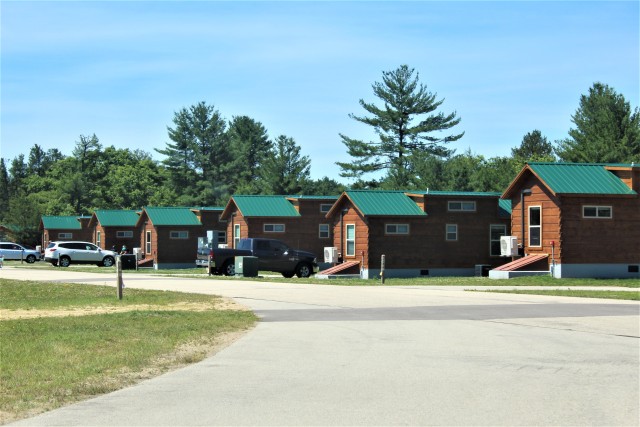 Cabins available for rent are shown June 25, 2020, at Pine View Campground at Fort McCoy, Wis. Open year-round, Pine View Campground is part of Pine View Recreation Area. This area also includes Whitetail Ridge and Sportsman’s Range. The...