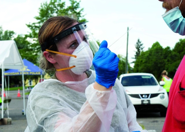 Michigan Guard conducts COVID-19 testing in Upper Peninsula