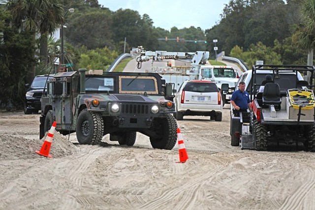 NCNG dispatched to Oak Island to assist in recovery efforts