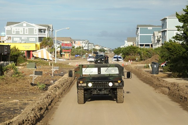 NCNG dispatched to Oak Island to assist in recovery efforts