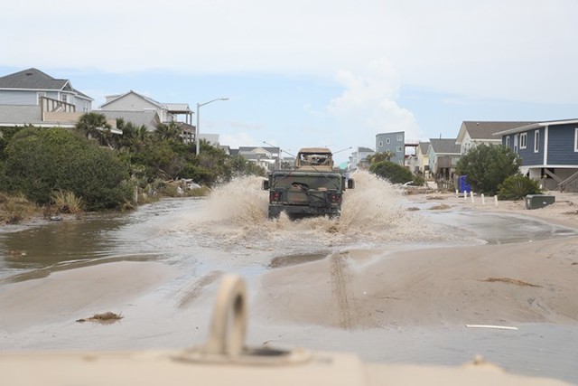 NCNG dispatched to Oak Island to assist in recovery efforts