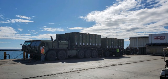 599th transporters support Marine Corps upload at Kawaihae