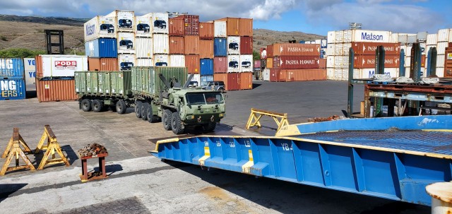 599th transporters support Marine Corps upload at Kawaihae
