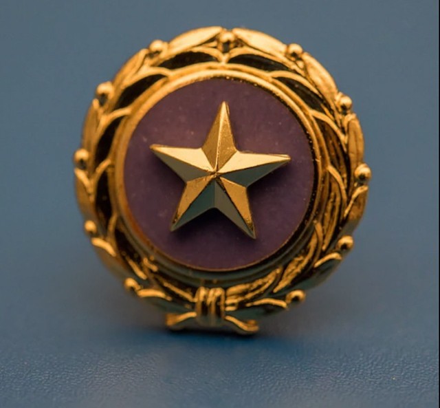 A simple, brass pin