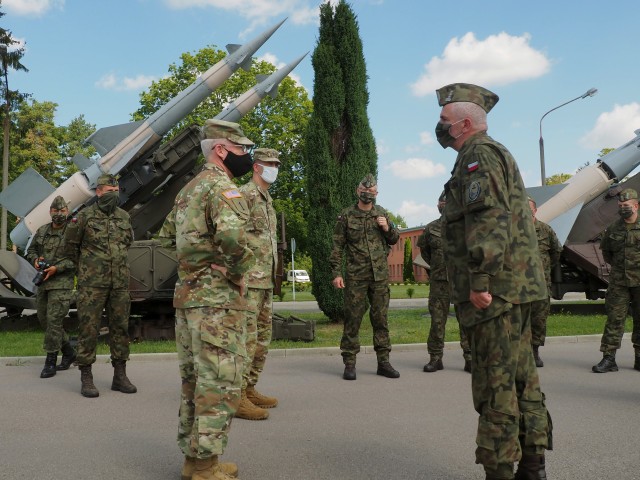 Brig. Gen. Gregory Brady, commander of the 10th Army Air and Missile Defense Command, visits Poland on Aug. 11-12 at the request of Polish Col. Kazimierz Dynski, commander of the 3rd Surface to Air Defense Brigade, in order to facilitate the planning and execution of future exercises in the European theater.  

U.S. Army Photo By 1st Lt. Jacob Moffatt