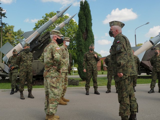 Brig. Gen. Gregory Brady, commander of the 10th Army Air and Missile Defense Command, visits Poland on Aug. 11-12 at the request of Polish Col. Kazimierz Dynski, commander of the 3rd Surface to Air Defense Brigade, in order to facilitate the planning and execution of future exercises in the European theater.  

U.S. Army Photo By 1st Lt. Jacob Moffatt