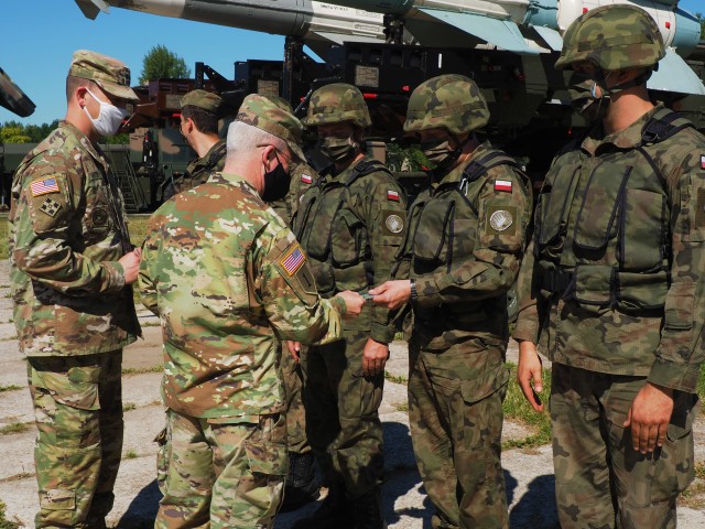 Brig. Gen. Gregory Brady, commander of the 10th Army Air and Missile Defense Command, visits Poland on Aug. 11-12 at the request of Polish Col. Kazimierz Dynski, commander of the 3rd Surface to Air Defense Brigade, in order to facilitate the planning and execution of future exercises in the European theater.  

U.S. Army Photo By 1st Lt. Jacob Moffatt