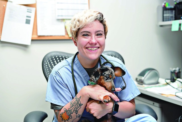 Capt. Moriah Kaufman, doctor of veterinary medicine and officer in charge of the Army’s Oklahoma Branch Veterinary Services, enjoys the advantage of having cuddly customers. In addition to her duties at Fort Sill, Oklahoma, Kaufman also oversees...