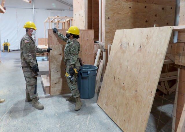 Spc. Tresame Chong with the 322 Engineer Company, Sloan, Neveda. Chong has been with the Army Reserve for six years and is enjoying the skills she is learning. She was a 92M Mortuary Affairs Specialist prior to her skills reclassification.