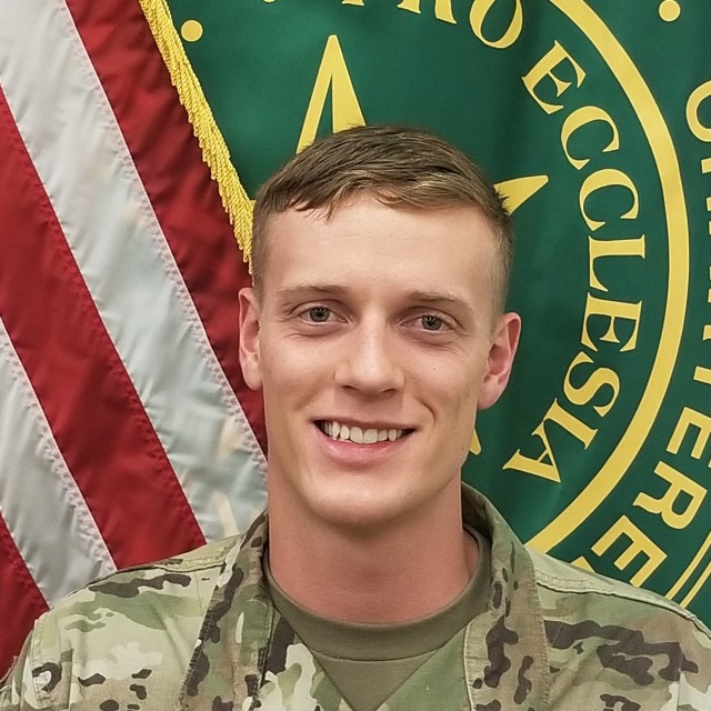 1st Lt. Tyler Smith, Phase 2/Hospital-Based Training site intern, Fort Benning, Ga.