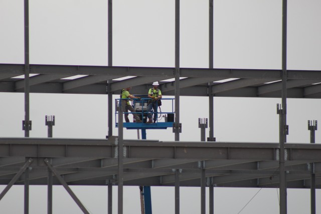 An area of the 1600 block of the cantonment area of the installation is shown July 16, 2020, where a new multi-million dollar barracks is being built at Fort McCoy, Wis. Contractor L.S. Black Constructors was awarded a $20.6 million contract to...