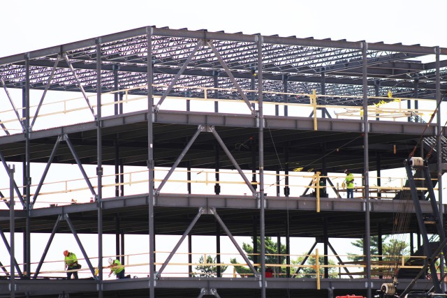 An area of the 1600 block of the cantonment area of the installation is shown Aug. 20, 2020, where a new multi-million dollar barracks is being built at Fort McCoy, Wis. Contractor L.S. Black Constructors was awarded a $20.6 million contract to...