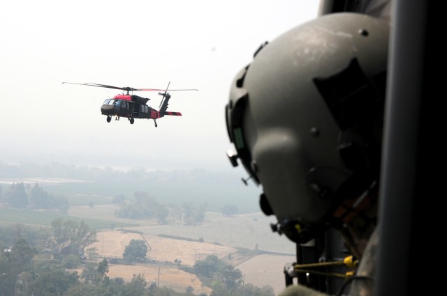 Utah National Guard Black Hawks help fight California fires