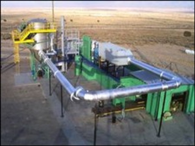 APE 1236M2 rotary kiln incinerator (closed disposal thermal treatment of munitions with less than 1lbs net explosive weight).