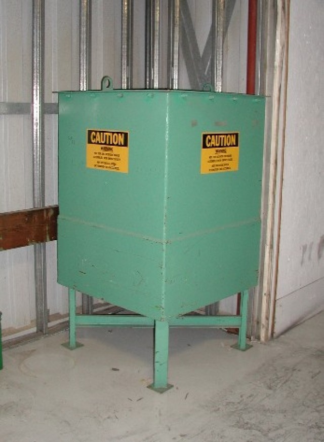 APE 1213M1 Grenade Pitch-In Barricade (explosive containment apparatus for hand grenades found unsafe during inspection).